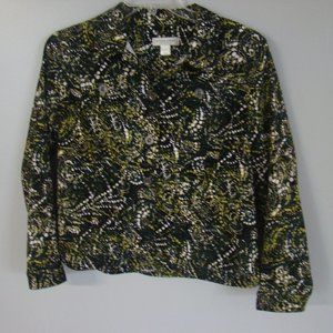 Christopher & Banks Corduroy Paisley Jacket / Blazer Women’s Size Petite XL